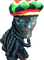 Rasta hat with attached dreadlocks