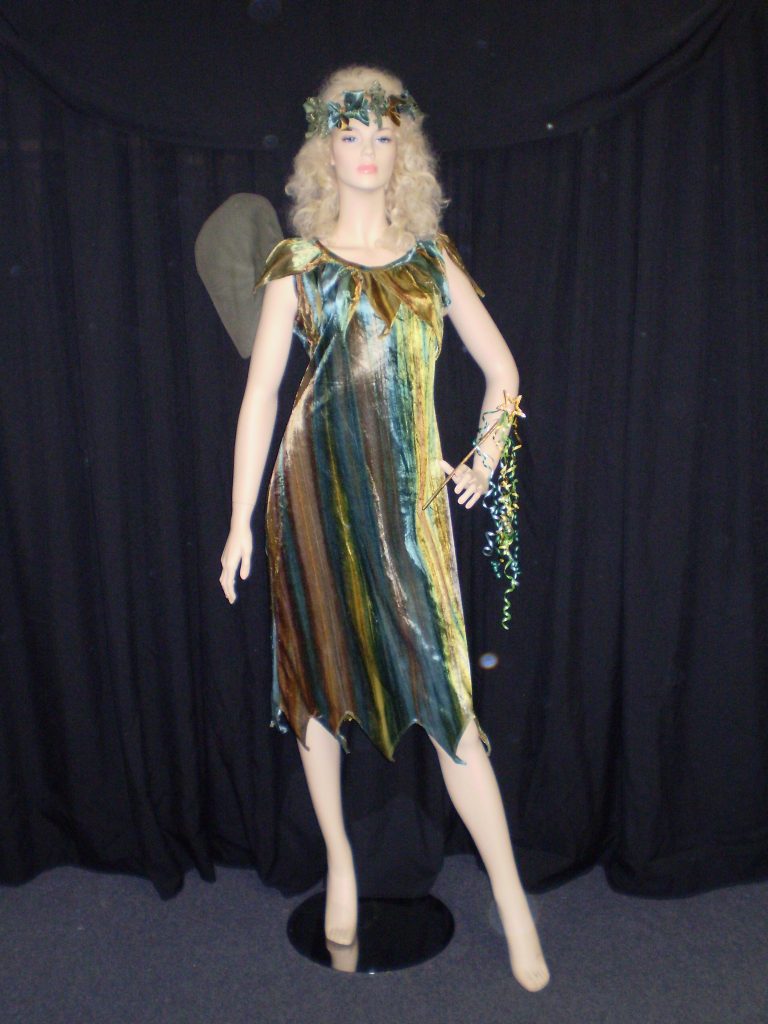 Green forest fairy or elf costume