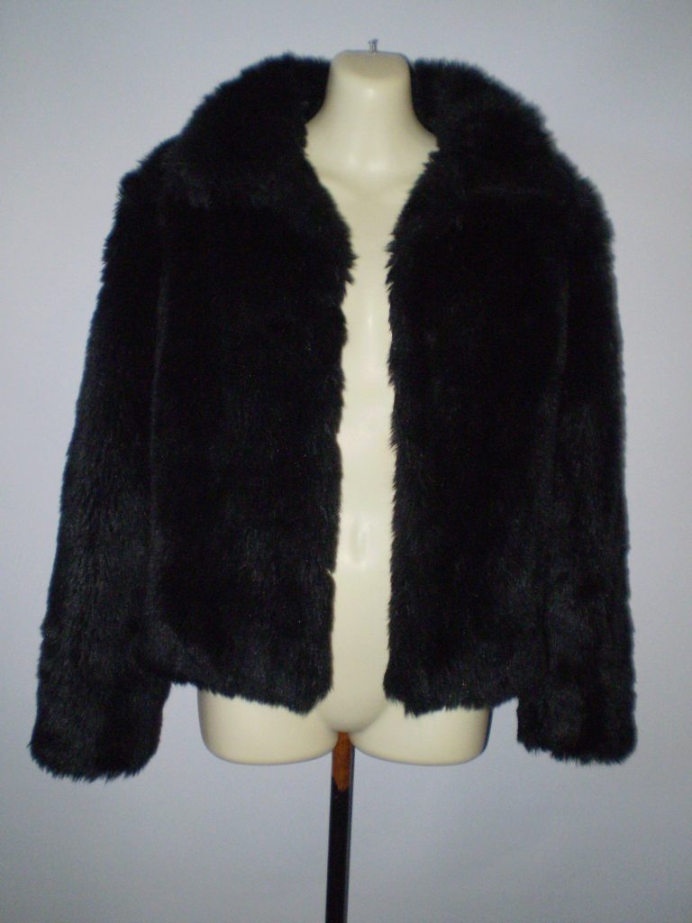 Black fur coat