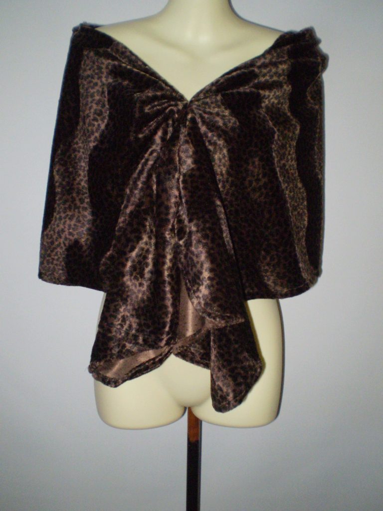 Animal print fur stole