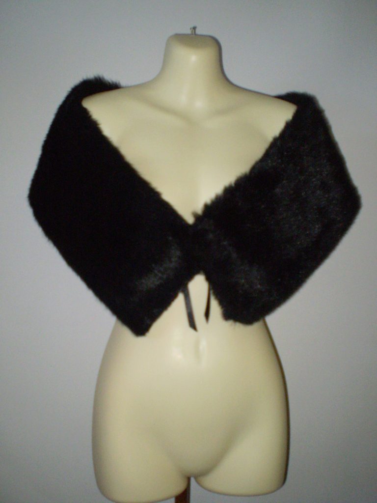 Black fur stole