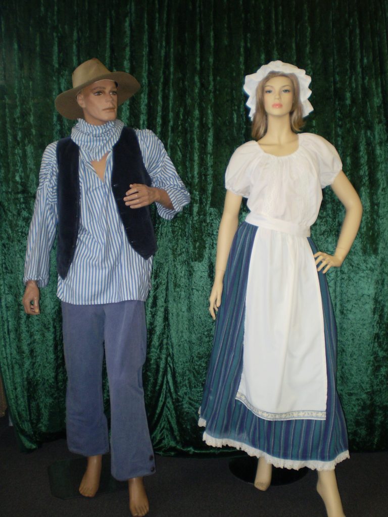 Colonial male and female costume