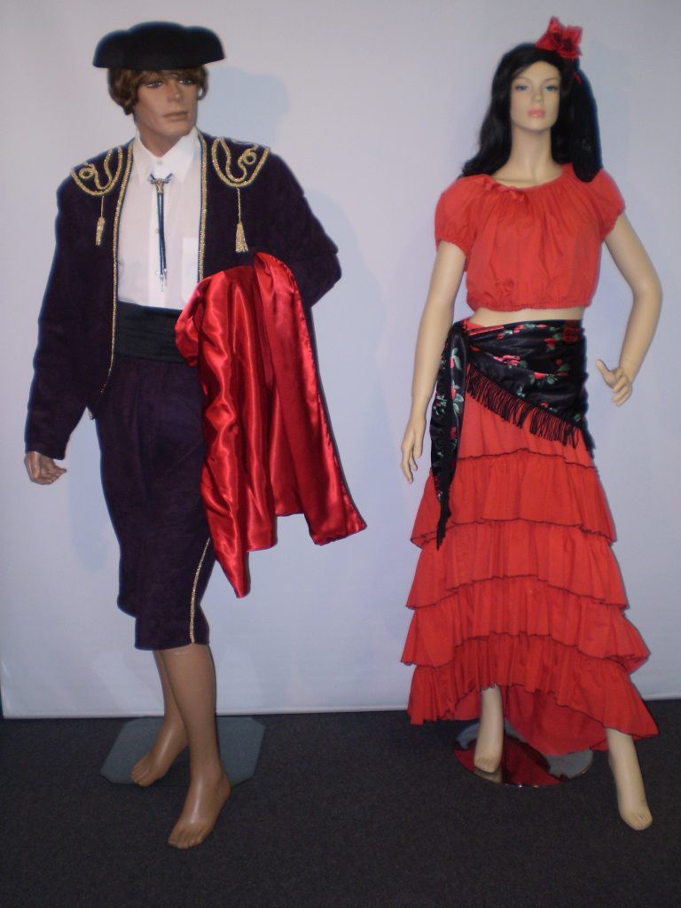 Bullfighter and Senorita Spanish costumes