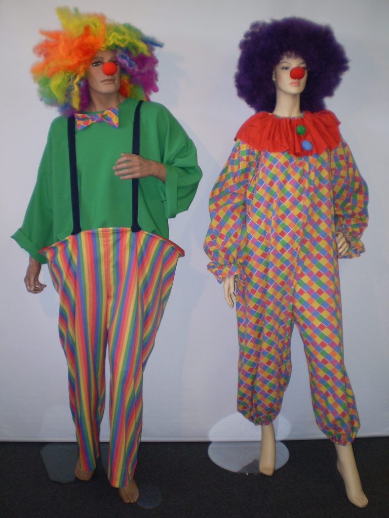 Clown costumes and Clown wigs