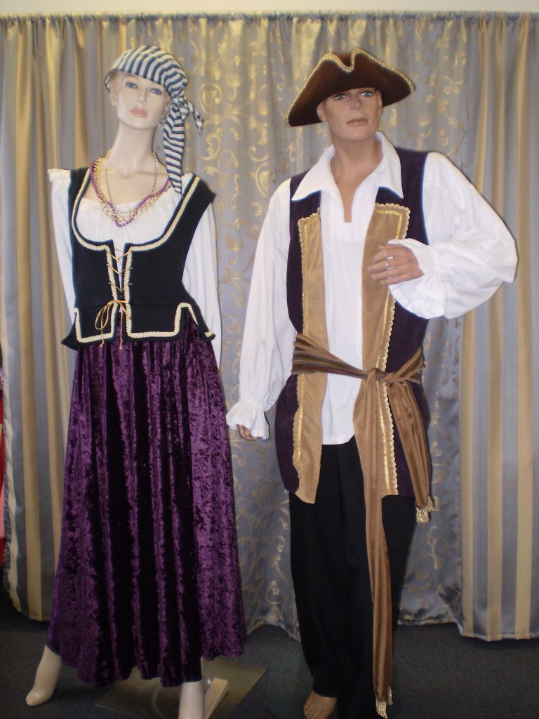 male and female plus size pirate costumes