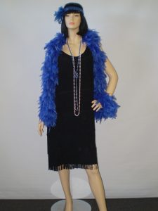 Black plus sized fringed Gatsby dress