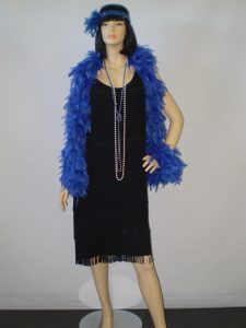 Black plus sized fringed Gatsby dress