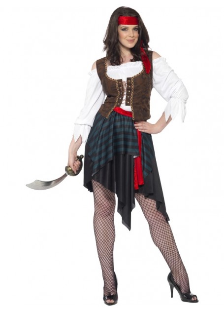 Pirate lady with vest, blouse and skirt to buy
