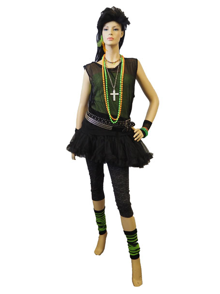 1980's-female-costume-in-lime-&-black