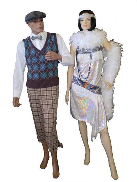 1920's Gatsby couple costumes
