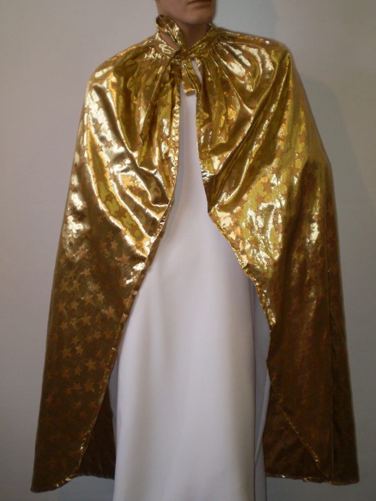 Gold star print cape