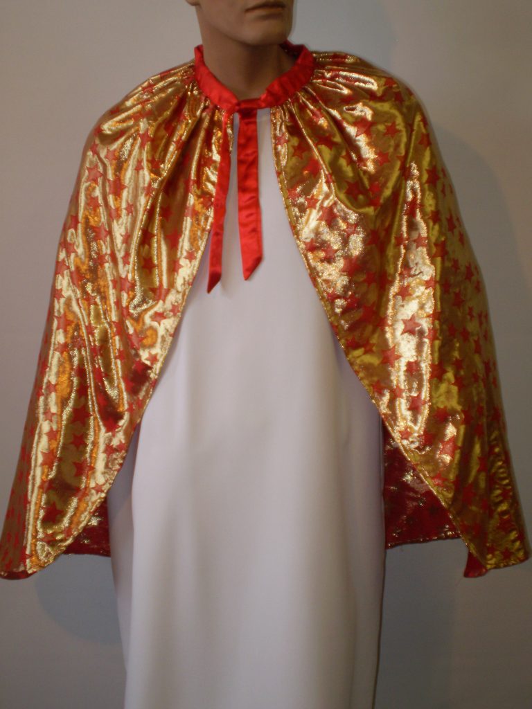 Gold cape with red stars