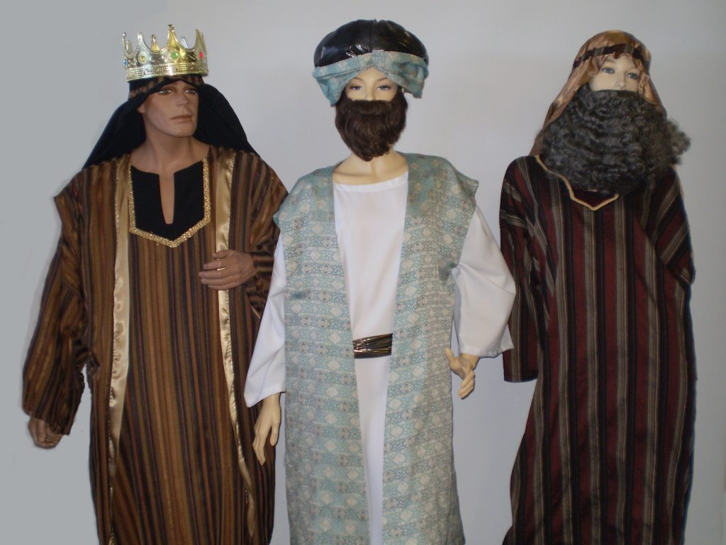 Three wise men biblical costumes
