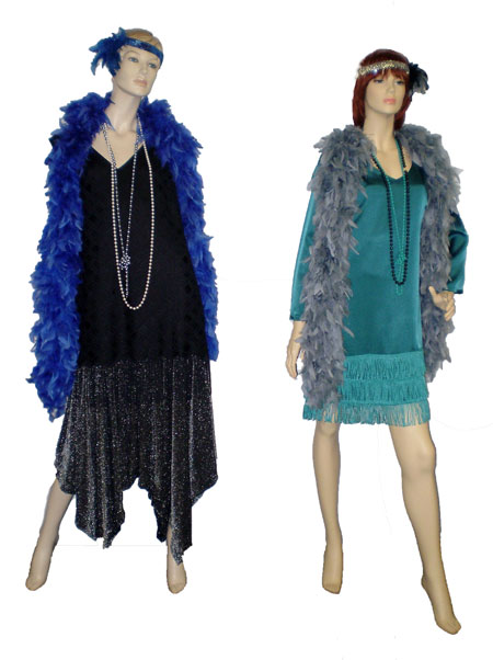 Black and teal 20's - 30's dresses