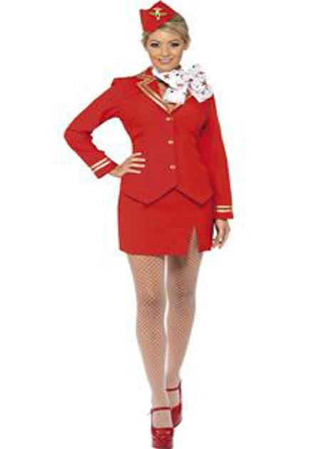 Red Air hostess uniform to buy