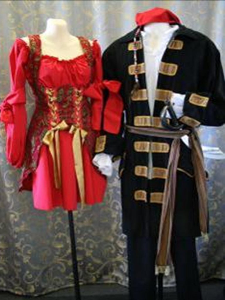 Jack Sparrow style pirate and pirate wench costume