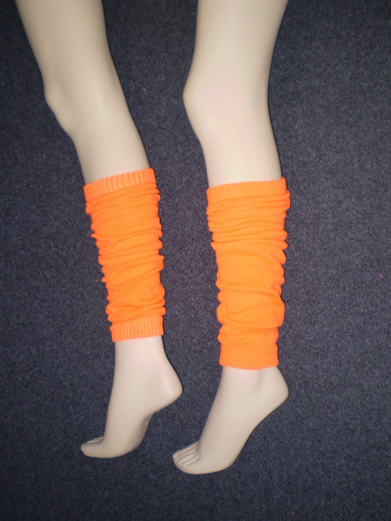 1980's orange leg warmers