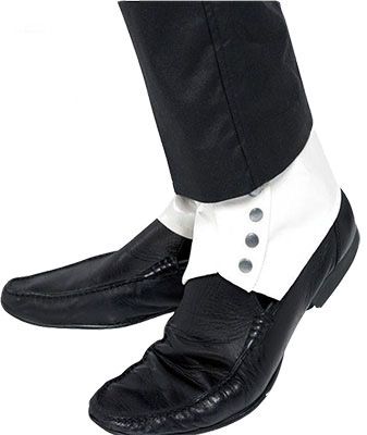 white spats can be used for the 1920's or a steampunk costume