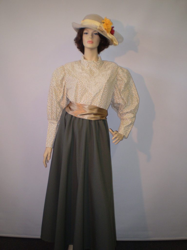 Edwardian skirt and leg of mutton sleeve blouse