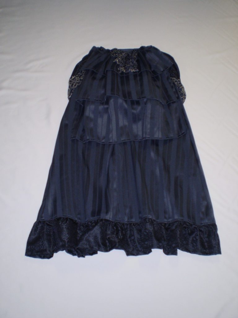 Navy bustle skirt