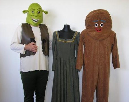 Shrek, Fiona & Gingerbread man