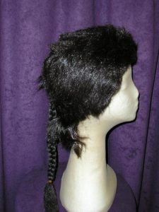 Brown rattail plait wig. Anakin Star Wars style