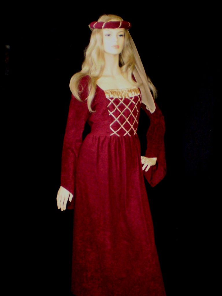 Burgundy Medieval damsel in distress