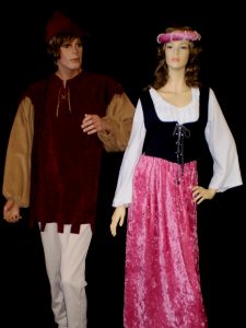 Medieval peasant costumes for men & women