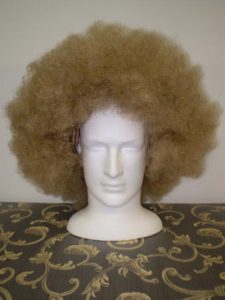 Blond Fluffy Afro This style hire only, alternative blond Afros available to purchase.