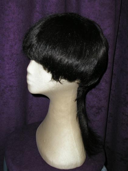 Brown rattail wig. Hire only.