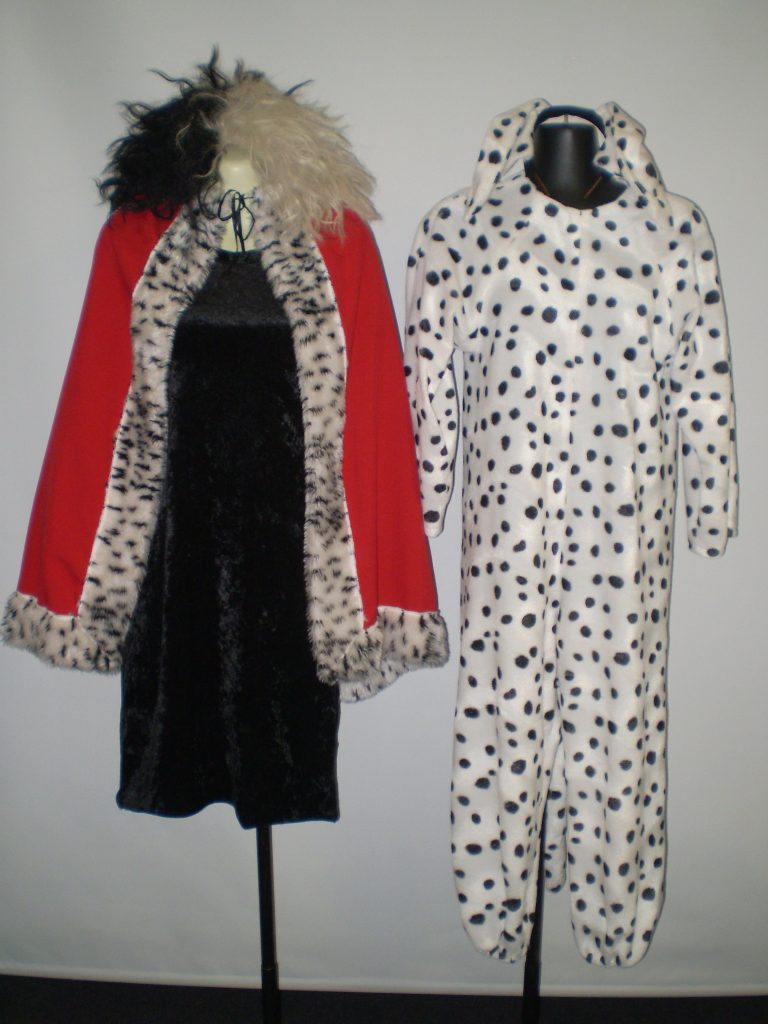 Childs Cruella and dalmation costumes
