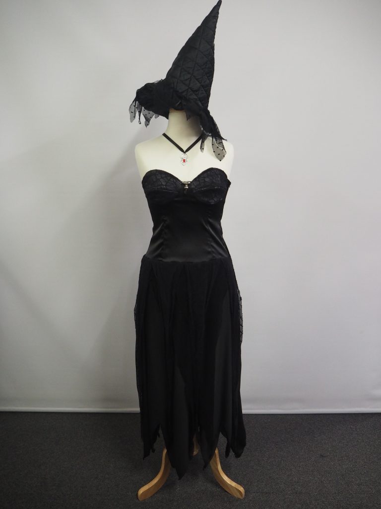 Black strapless witch costume