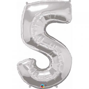 5th birthday balloon. Large foil number balloon
