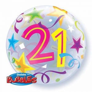 21st birthday party balloons