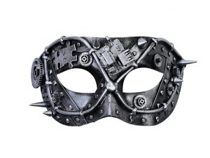 Silver & black steampunk eyemask