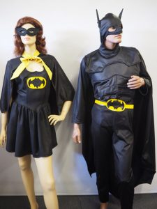 Batman & Batgirl superhero costumes