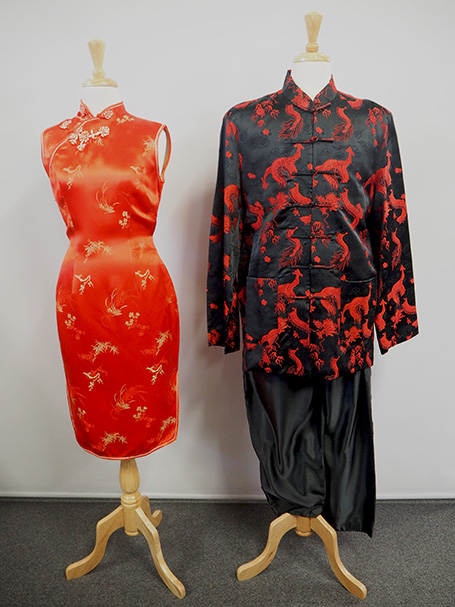 Red & black Chinese costumes