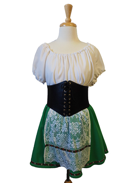 German skirt, blouse and apron set