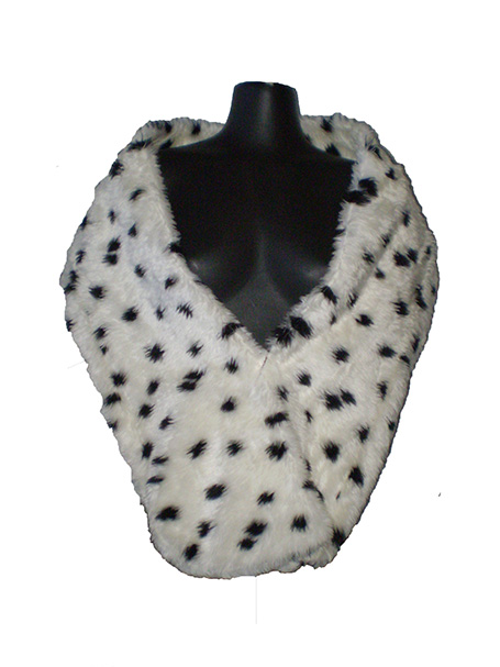 Dalmatian print fur stole