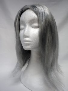 Straight grey wig
