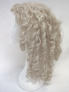 Old fashioned white ringlet wig