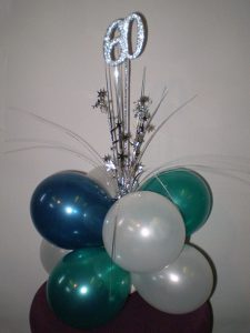 60th birthday balloon decorations