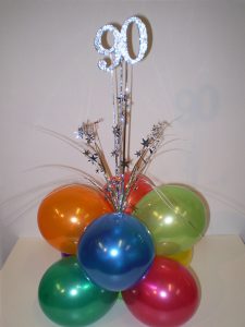 Bright birthday balloons