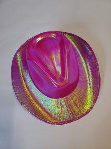 Shiny hot pink cowboy hat