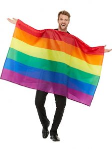 Rainbow flag cape