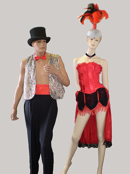 Burlesque costumes for men and women