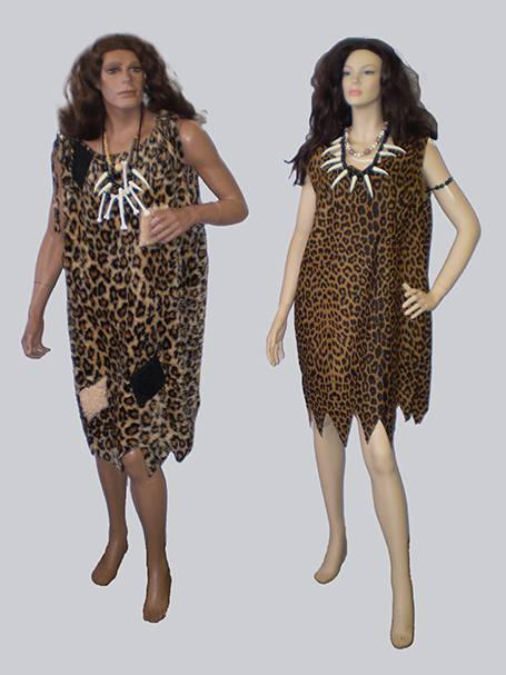 Caveman & Cave woman costumes in plus sizes
