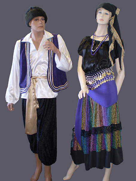 Male and female Gypsy costumes