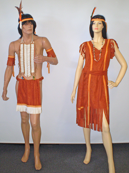 Male & Female Wild West Indian costumes