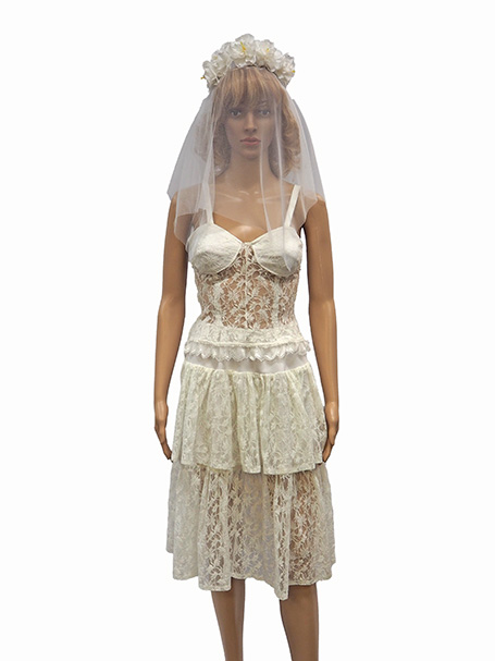 1980's inspired Vegas bride costume